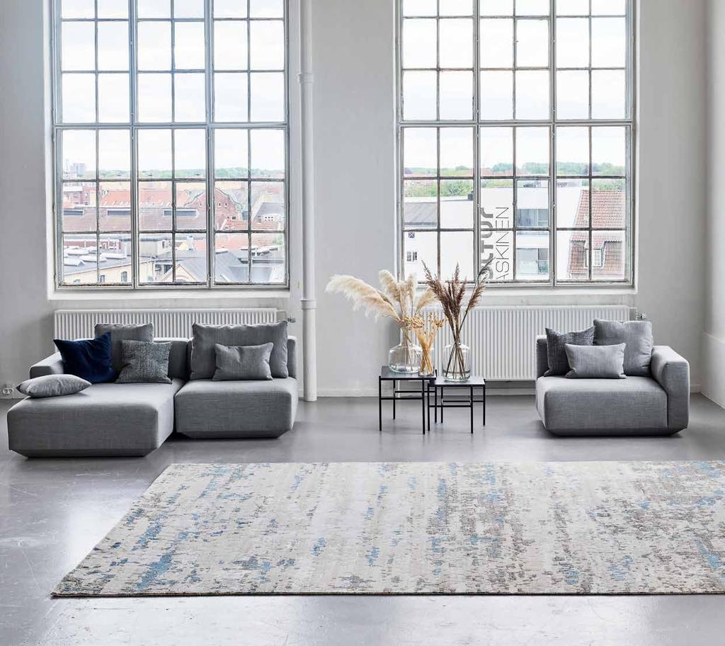 TEMPTATION I den här nya designkollektionen från Rezas Oriental & Modern Rugs känner man tydligt igen de blida skandinaviska färgerna i flera olika nyanser.