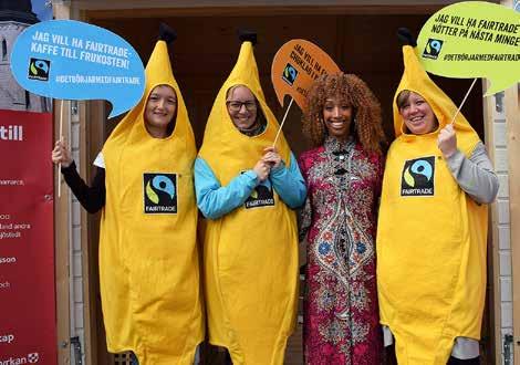 OPINIONSBILDNING Kärnan i föreningens verksamhet är att sprida information om hur Fairtrade fungerar och hur villkoren för odlare och anställda i länder med utbredd fattigdom ser ut.