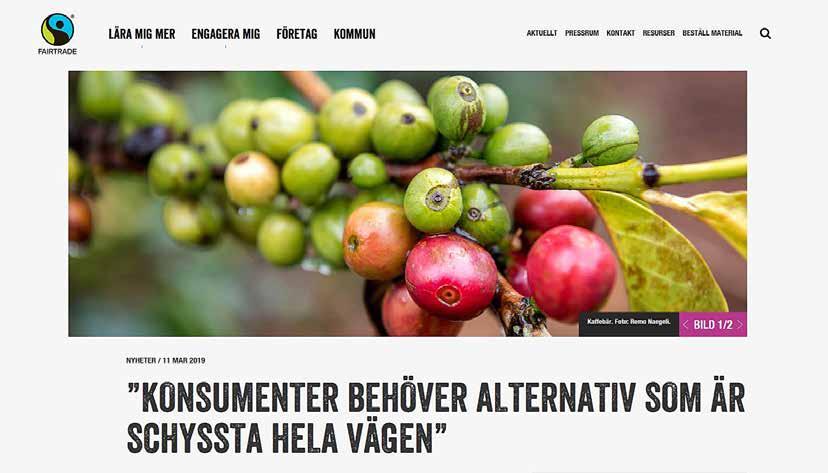 HEMSIDAN Fairtrades hemsida är central för den digitala kommunikationen. Sidan ska uppfylla många olika målgruppers behov.