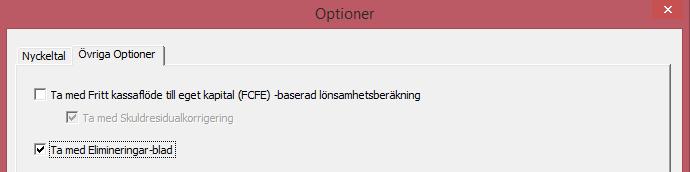 4.7.4.2 Eliminering av interna transaktioner Eliminering vid konsolidering av kalkylfiler ingår i Enterpriseversionen.