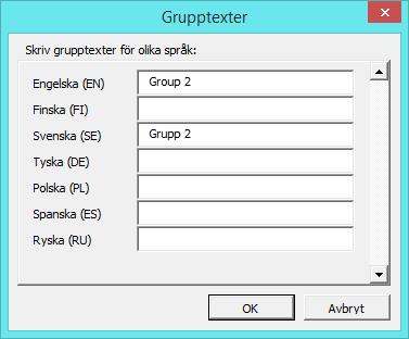 Rubriker kan redigeras, flyttas eller tas bort när man önskar.