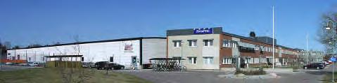 användning Verkstadsindustri, kontor, 4 lager 1959 AB Industribyrån sport, handel 5 förråd 1959 6 förråd 1980-90-tal Situationsplan Skala 1 : 3 000 Arkitektur Hus 4 har en typisk 50-talsexteriör: en