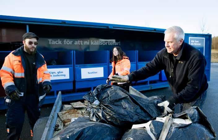 Vi erbjuder god service och förutsättningar att källsortera även där det inte finns stationära Återbruk.