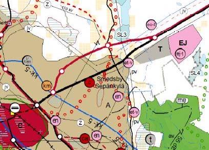 Sida 4 I landskapsplanen anvisas området med beteckningen A, område för tätortsfunktioner.