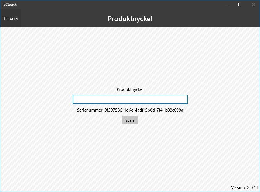 Ändra inte produktnyckel om du inte vet vad du gör".