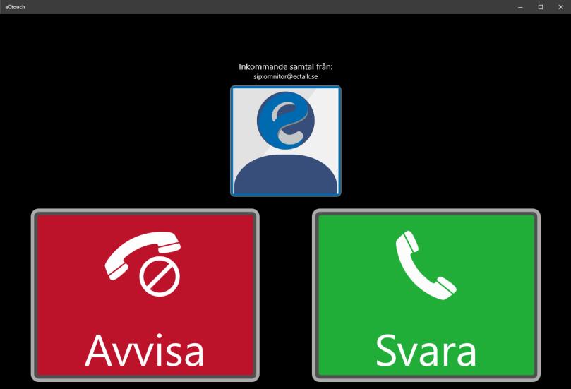 För att avvisa samtalet, tryck på den röda knappen. För att svara, tryck på den gröna Du kan också svara genom att trycka Enter på ditt tangentbord. 8.
