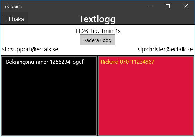 9.2. RADERA TEXTLOGG För att radera textloggen trycker du på Radera logg.