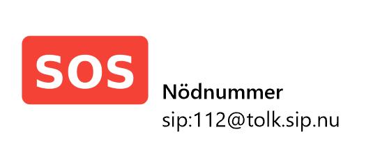 12. NÖDSAMTAL 112 Du kan ringa 112 via bildtelefoni.net eller textförmedlingstjänsten. SOS finns inlagt under Standardkontakter där du kan välja om du vill ha den synlig eller inte. Se ikonen nedan.