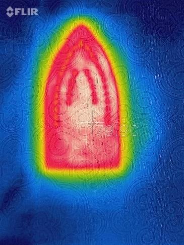 11 Objekt Mätning FLIR One Pro Seek Thermal Compact Pro FLIR ThermaCAM S60 Yta uppvär mt med strykjär n i 10 sek