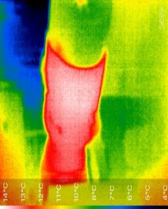 Pro mobil värmekamera och bild c är tagen med FLIR One Pro mobil värmekamera.