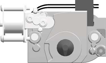 3 Gas connections Combination Gas Valves PRESSURE REGULATOR ADJUSTMENT (UNDER CAP SCREW) INLET PRESSURE TAP WIRING TERMINALS S GA CONTROL KNOB Figure 3-5_M9 Gas Valve OUTLET PRESSURE TAP PILOT OUTLET