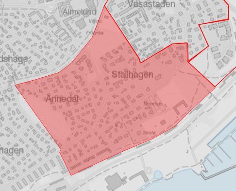16. Stallhagen och Annedal Väster om stadskärnan breder bostadshusen ut sig i områdena Stallhagen, Annedal.