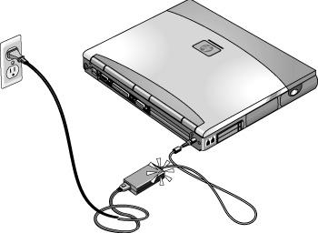 Kom igång med HP Notebook Förbered datorn för användning Steg 2: Anslut datorn till nätström VIKTIGT Använd bara den HP-nätadapter som medföljde datorn (eller en annan godkänd 75-wattsadapter på 3,95