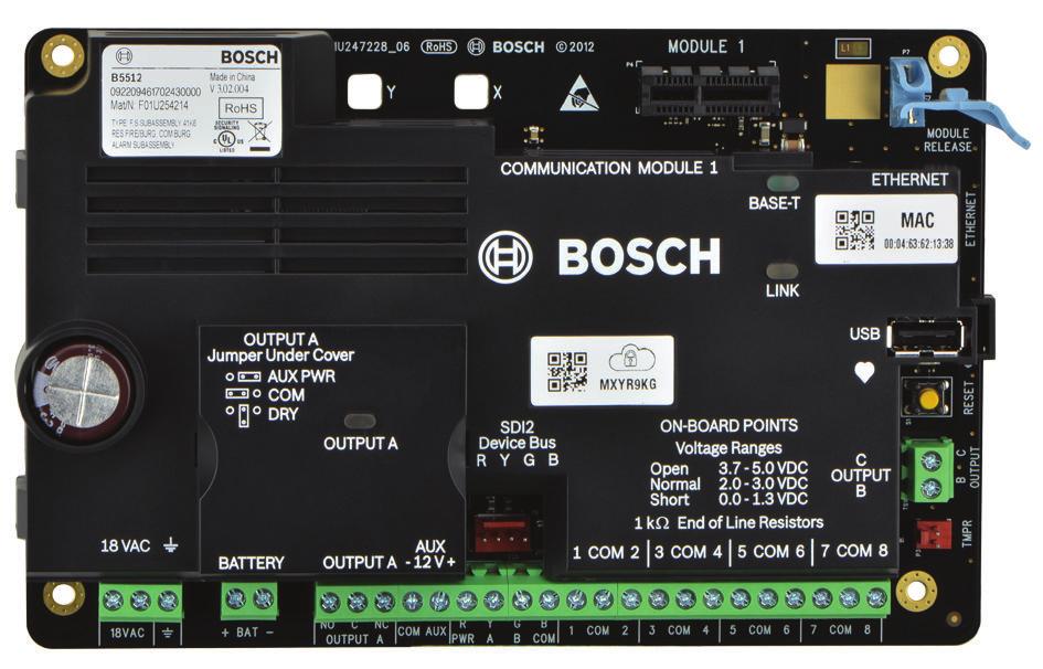 Inbrottslarmsystem B3512 Centralapparater B3512 Centralapparater www.boschsecurity.