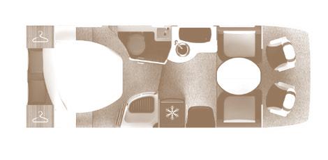 Captain Chair Luftkonditionering i kabinen Golvvärme etappvis P690 LC Lift - L 7,09 x l