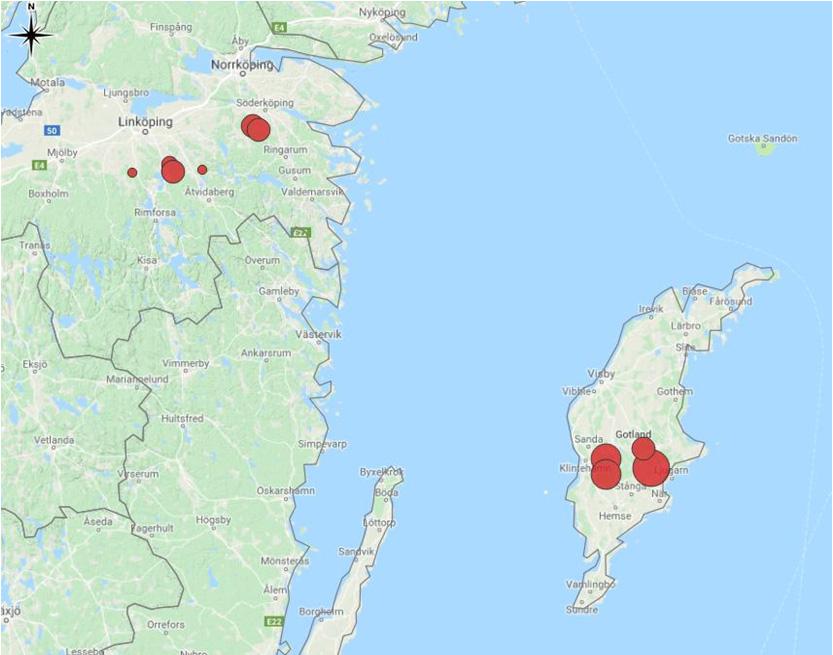 11 BIOGEOGRAFISK UPPFÖLJNING DAGFJÄRILAR 2017 Värmland, Örebro län och Västra Götaland. Totalt inräknades 895 individer (Figur 5, Tabell A3) varav 311 stycken återfanns inom 23 lokaler i Värmland.