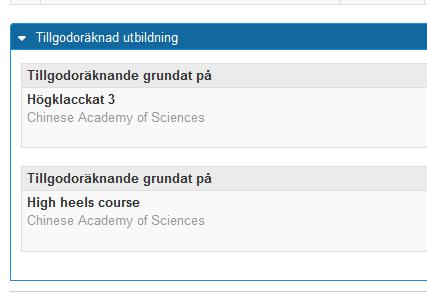 Ange beslutsfattare och beslutsdatum för Tillgodoräknandebeslutet som gjorts utanför. Klicka Spara. Ett meddelande visar att Attesteringen är klar.