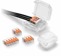 plastisolerade kablar, 3, och -ledare. samt för tele- och signalkablar. Optimal för skarvning av kablar med låga strömar typ belysningskablar.