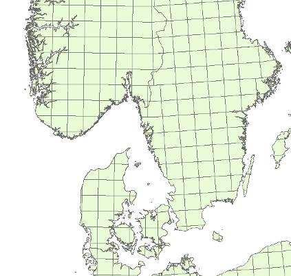 50x50 km squares Data provision at 50x50