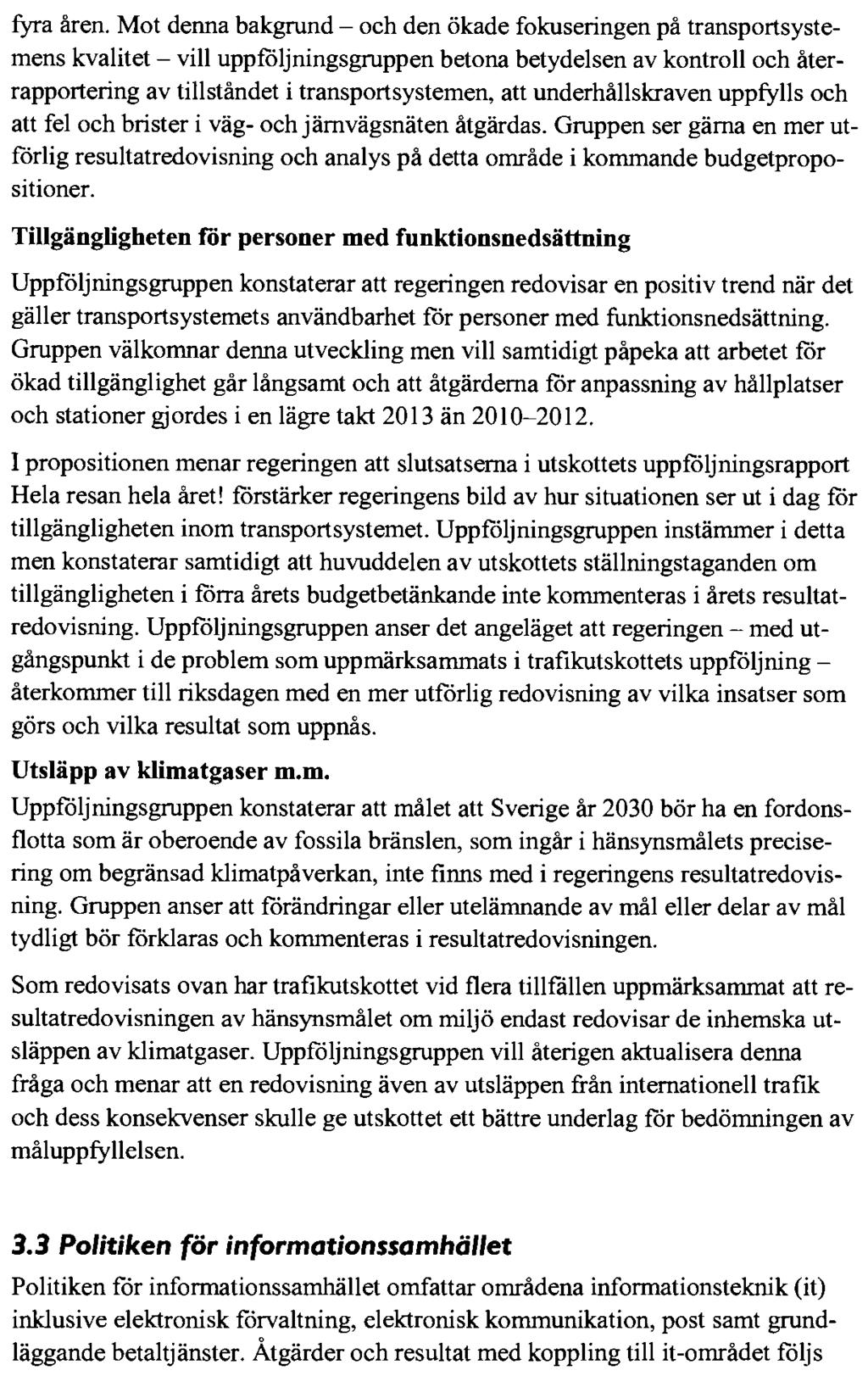 BILAGA 5 UPPFÖLJNING AV REGERINGENS