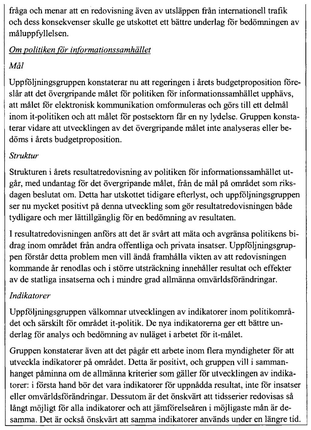 BILAGA 5 UPPFÖLJNING AV REGERINGENS