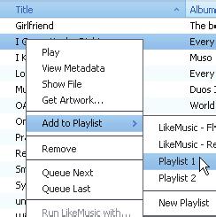 1 Under Playlists (Spellistor) klickar du på för att skapa en spellista. En ny spellista skapas. 2 Ge den nya spellistan ett namn.