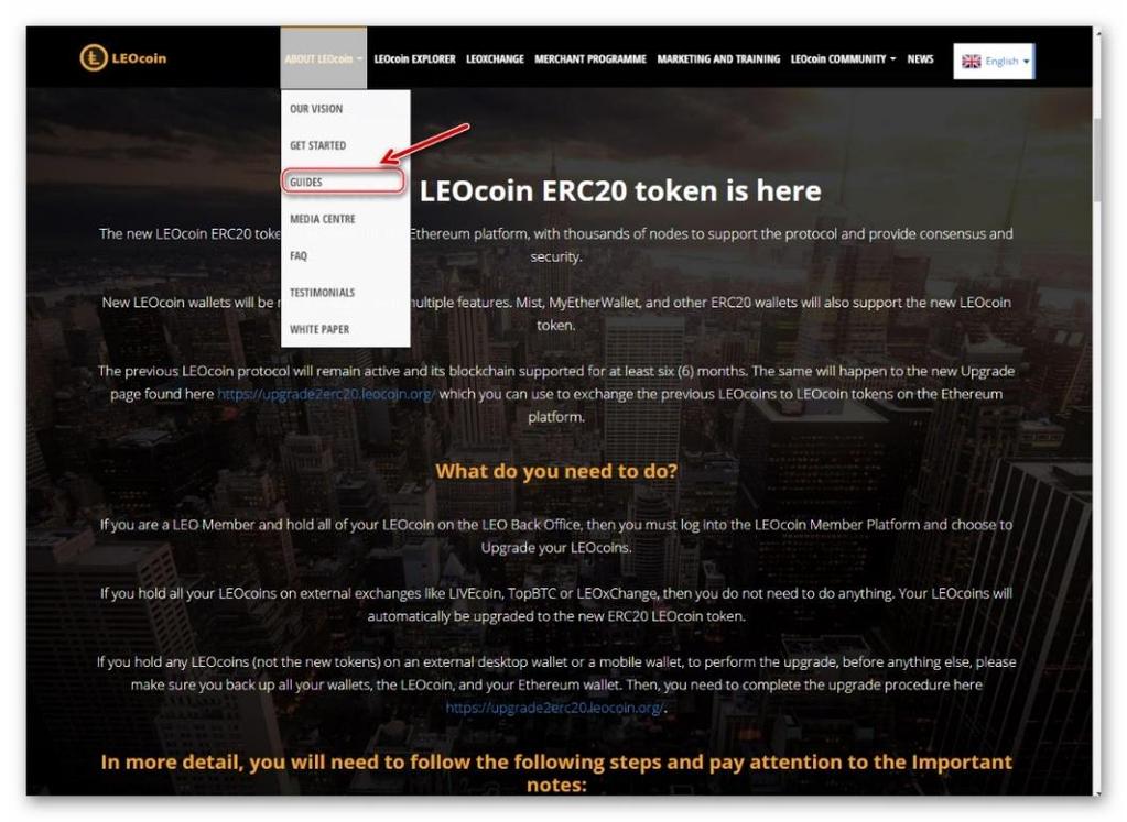 Det viktigaste först (Läs instruktionerna online) Se till att du läser igenom online instruktionerna på https://www.leocoin.
