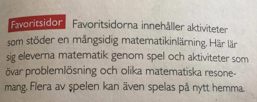 till det centrala innehållet Bilaga 2 Lärobokens