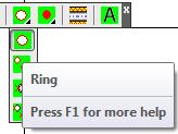 78 Infoga ett Ring i punkt 2. Klicka på knappen vatten bortom snitt synlig. Rita ett rör mellan punkt 2 och 3. Klicka på knappen ritvinkeljustering och ändra värdet till 45.