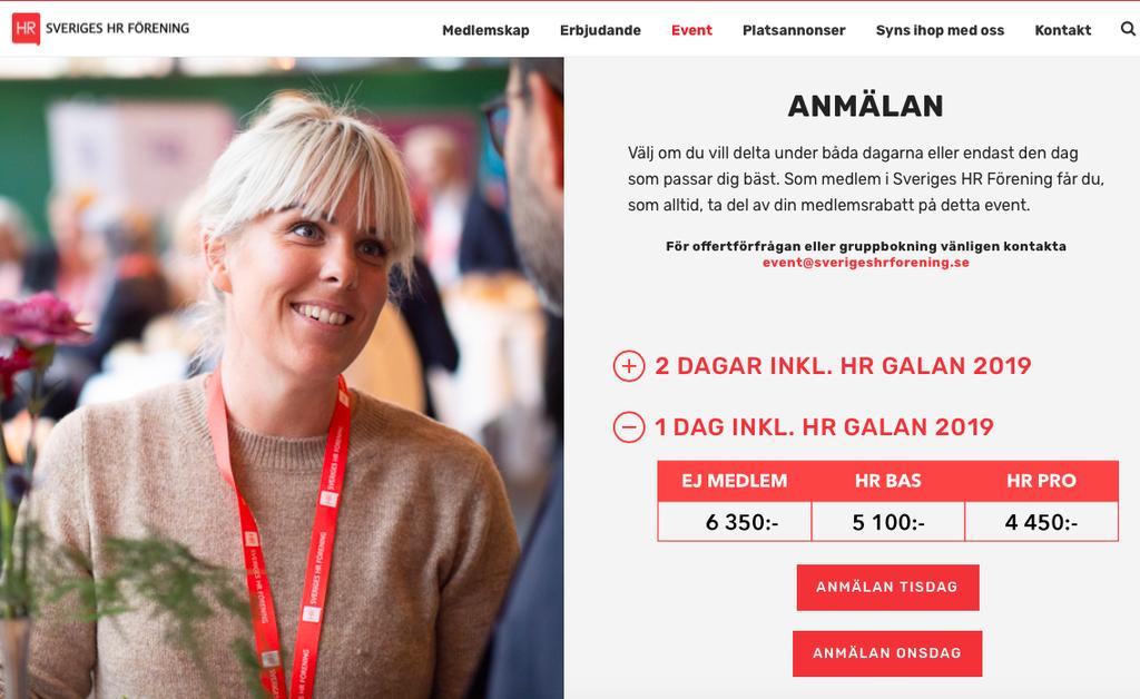 Förenkla anmälan till utbildningar, aktiviteter och event Medlemmar kan själva anmäla sig på er hemsida med möjlighet att ange matallergier och annan bokningsinformation ni vill ha in.