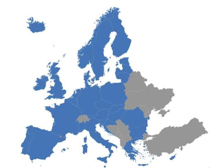 Översikt över vilka länder EU/EES är Belgien Bulgarien Cypern (Södra) Danmark Estland Finland Frankrike Franska Guyana Gibraltar Guadeloupe Grekland Irland Island Italien Kroatien Lettland