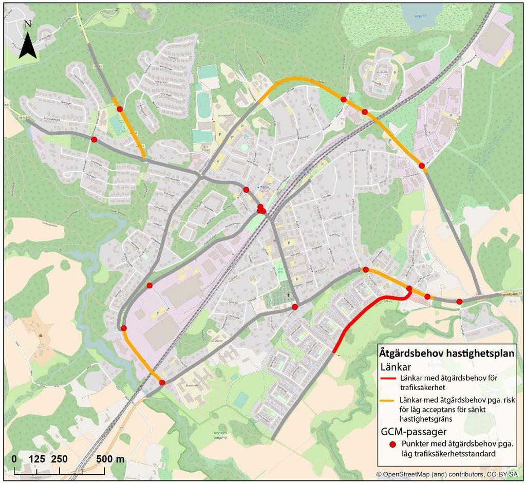 15 5. Åtgärdsbehov Totalt har 38 GCM-passager analyserats.