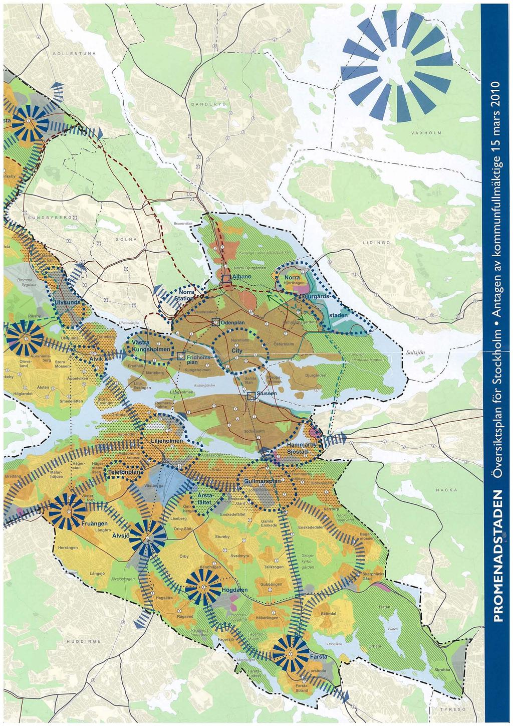 till exempel kan de gröna tunnelbanelinjerna förbindas med varandra och med Älvsjö.