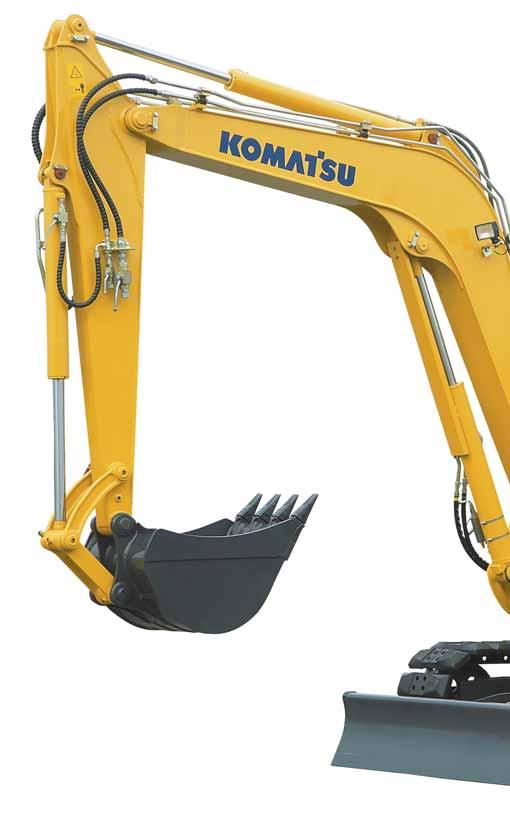 En översikt Den nya kompakta midi-grävmaskinen PC80MR-3 är resultatet av expertis och teknologi som Komatsu har utvecklat utifrån 80 års erfarenhet.