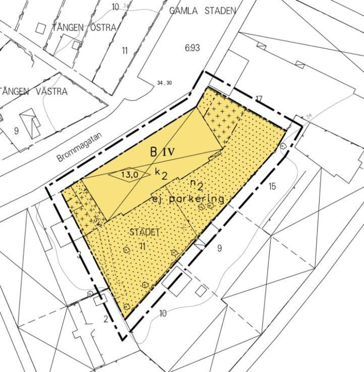 Miljhuset som finns i fastighetens sydvästra hörn uppfördes år 2015. Trafik Planområdet har infart från Brommagatan. 4.