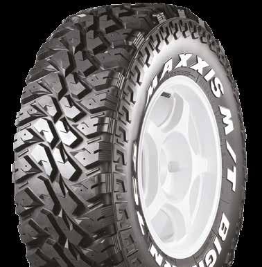 ROAD A/T M/T EXTREME MT764 BIG HORN Kraftigt självrensande mönster för lera.