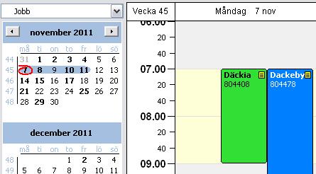 - Om skriv över data vid import sätts planerad tid = varaktighet. - Planerad tid visas alltid i timmar (h).