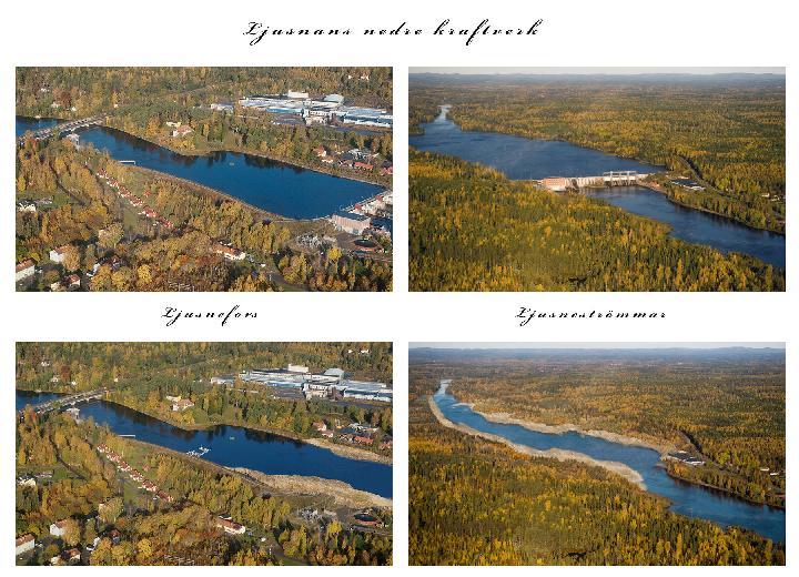 Fish patways are constructed such that the salmon can travel from the Sea up to Laforsen (a natural passage block). Salmon cannot travel up the river today.