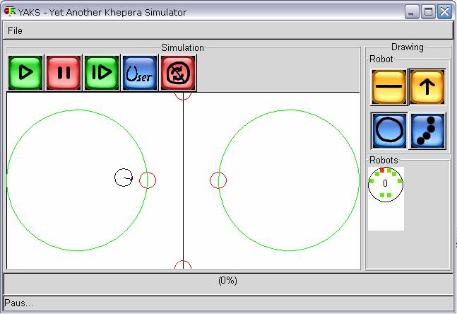 2.3. YAKS Den Kheperasimulator som används i detta projekt är Yet Another Khepera Simulator (YAKS).