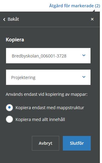 Observera att om endast produkter