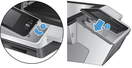 8. Vänd på frontpanelen så att pekskärmen är vänd uppåt.
