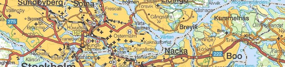 Fig 1. Översiktskarta. Läget för utredningsområdet markerat med svart cirkel.