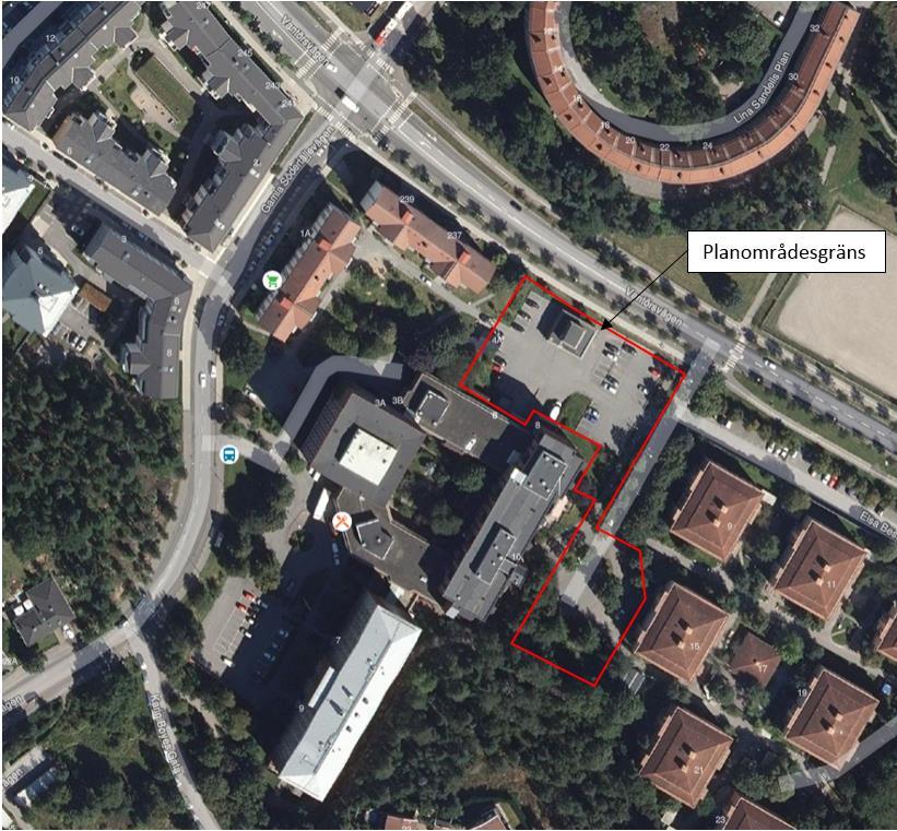 Sida 8 (22) Nedan visas en satellitbild av den aktuella