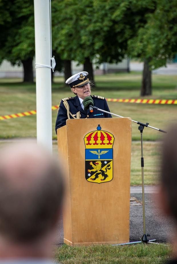 C F 7 höll minnestalet över F 6 Årsmötet Claes Bjärle, siste fljch på F 6 talade om hur det