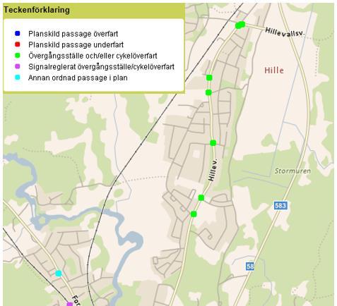 I figuren kategoriseras både cykelvägar och cykelbanor som cykelbanor.