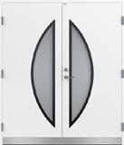 Ytterdörrar/ Parytterdörrar/ Garageportar Lagervara DÖRRTYP KULÖR/YTA STANDARD BAS VALFRI -FÄRG BAS KONSTTEAK EK FURU ECO EXTREME MAYA GLAS PAR Extreme ASSA 00 Steppat rökfärgat glas, härdat ut