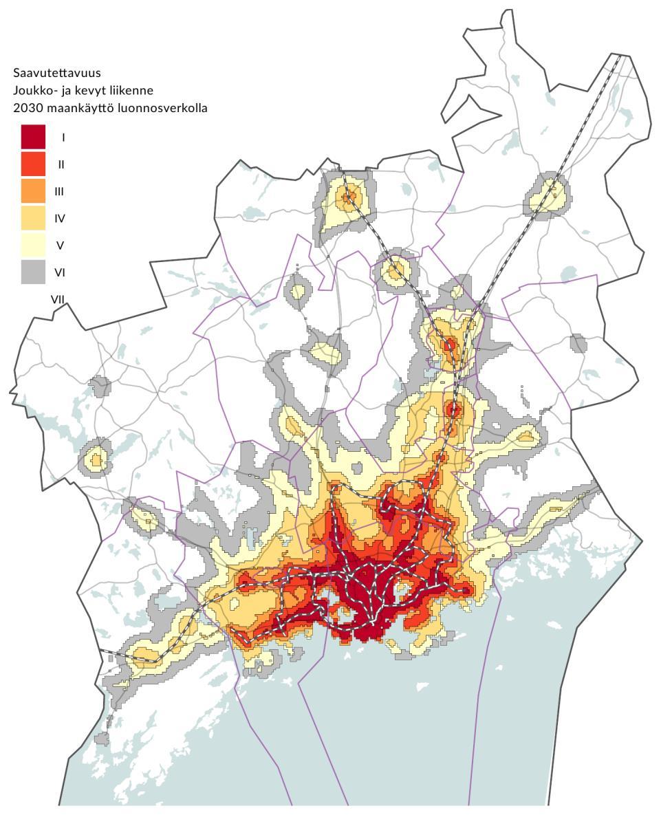 Nuvarande 2030 Alt0 2030 Utkast Tillgänglighet Tillgänglighet kollektivtrafik, kollektivtrafik,