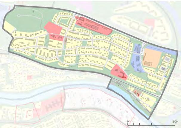 OMRÅDE FÖRSLAG ÖNSKAD UTVECKLING FÖRHÅLLNINGSSÄTT Så här är marken detaljplanerad 09 Sydöstra Getberget Flerbostadshus (00) Området erbjuder möjlighet till bostäder i ett starkt kuperat landskap.