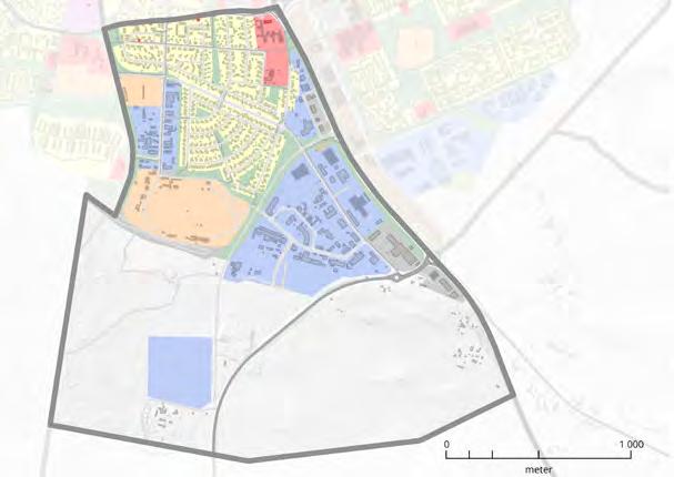 OMRÅDE FÖRSLAG ÖNSKAD UTVECKLING FÖRHÅLLNINGSSÄTT Så här är marken detaljplanerad 09 Industriområde Småindustri Ett utökat industriområde föreslås i den södra delen av stadsdelen.