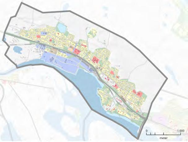 OMRÅDE FÖRSLAG ÖNSKAD UTVECKLING FÖRHÅLLNINGSSÄTT Så här är marken detaljplanerad 09 Scharins Rekreation, verksamheter, flerbostadshus, radhus och enstaka småhus (50-00) Scharinsområdet är en